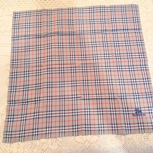 Burberry Blue and Red Checkered Handkerchief